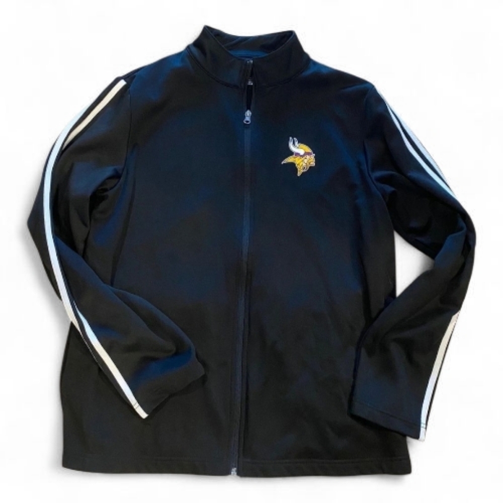 Minnesota Vikings NFL Full Zip Jacket Black Men's Large NWT